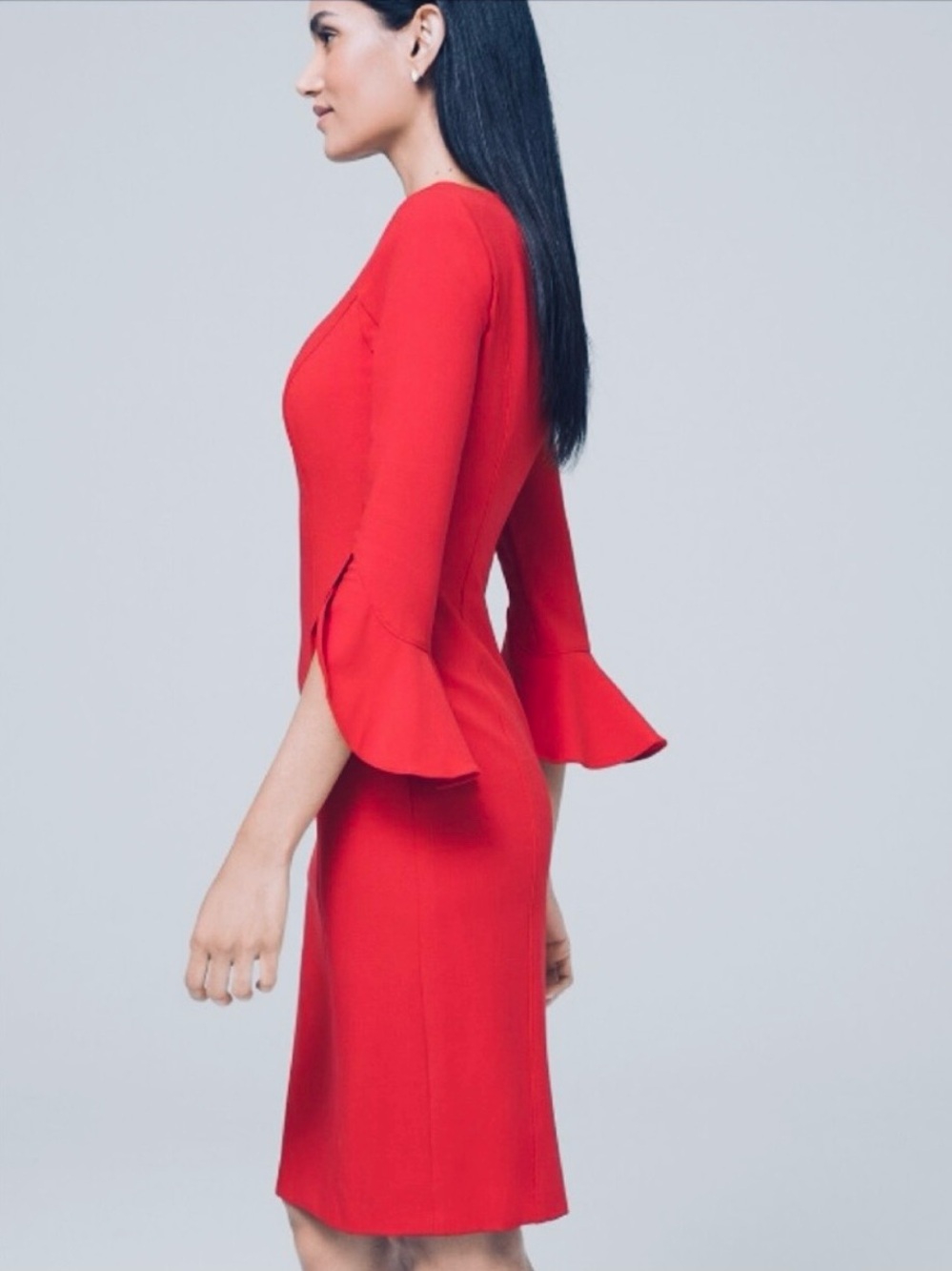 NWOT WHBM Body-Perfecting Flutter Sleeve Dress Fits as Sz 6 - Picture 6 of 12